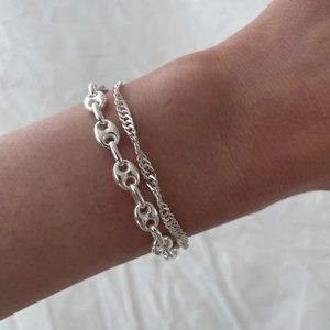 NWT Atiana Puff Bracelet // Italian Sterling Silver